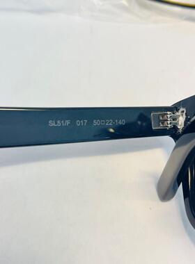 SAINT LAURENT圣罗兰SL51F 017黑色金属铆钉墨镜太阳眼镜中性