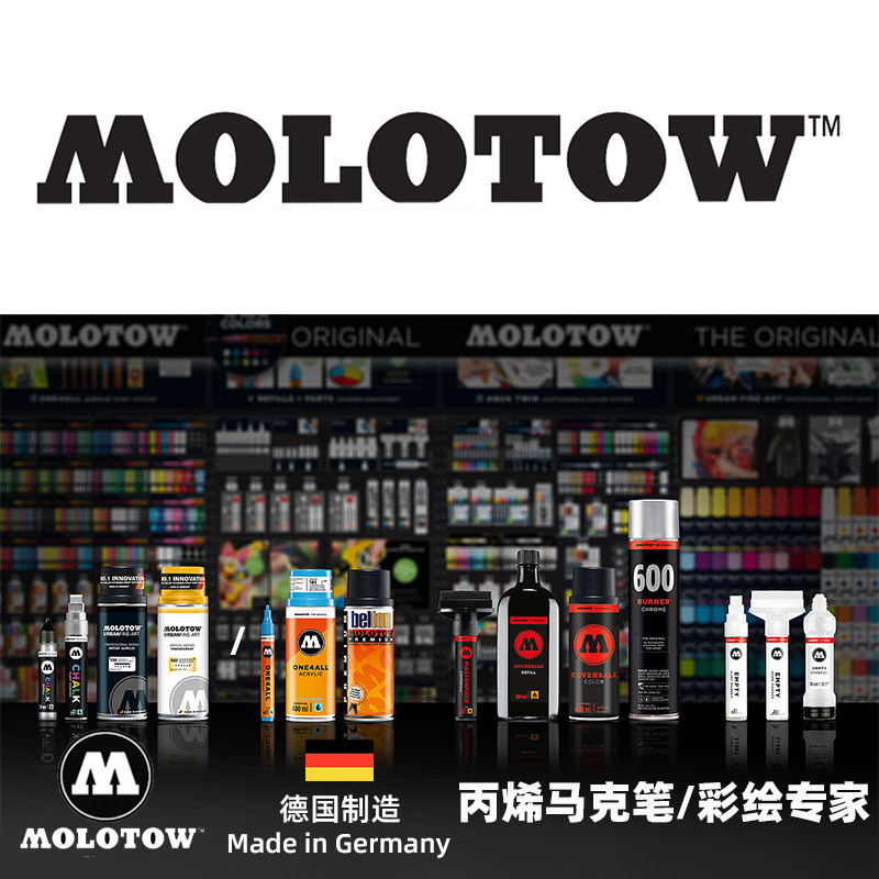 进口德国MOLOTOW魔乐涂ONE4ALL丙烯马克笔套装速干防水模型上色,淘宝优惠券,粉丝福利购,淘宝优惠卷