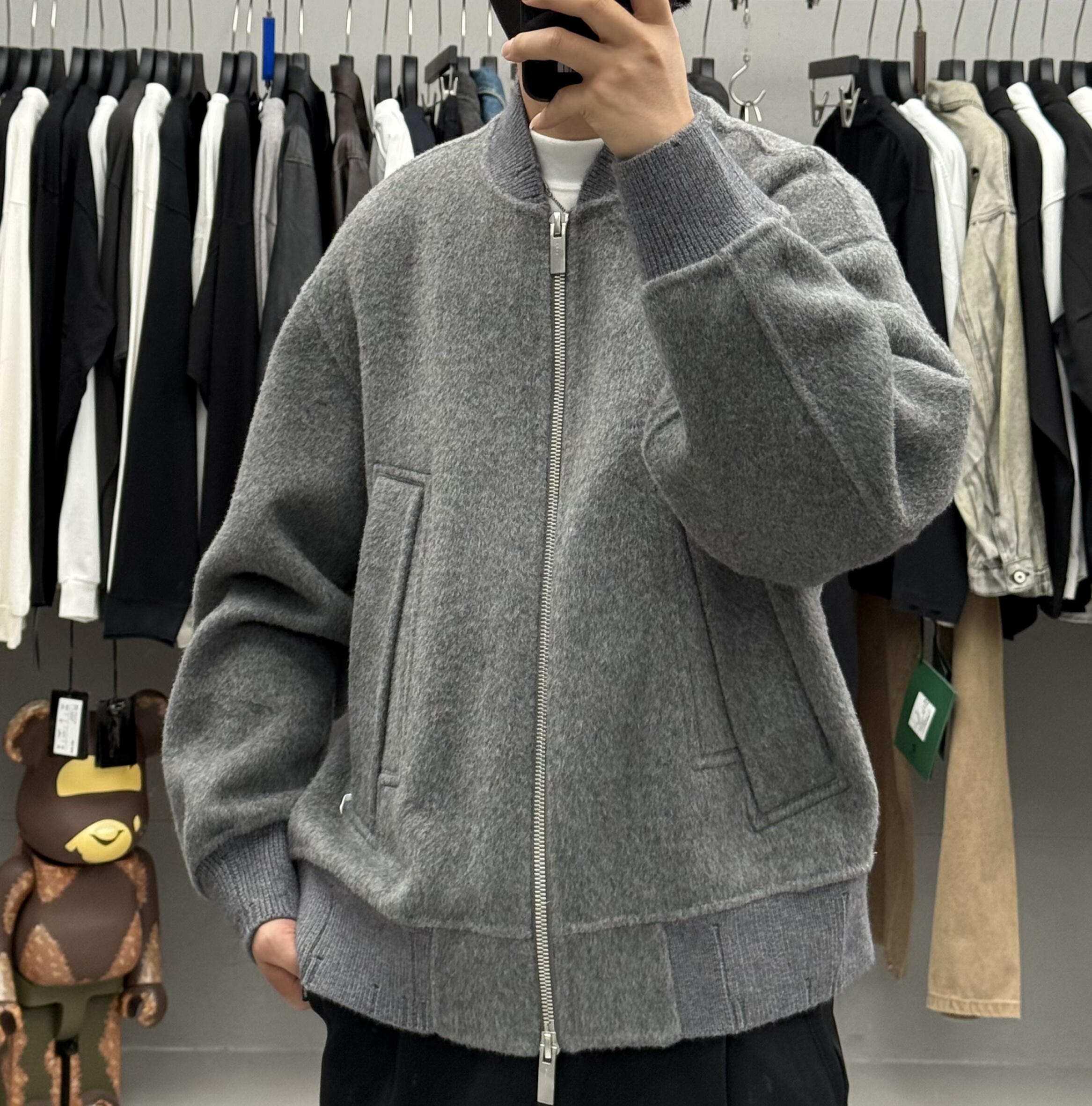 士与秋冬男高级感轻奢棒球领双面羊毛呢大衣韩系加厚保暖短款外套,淘宝优惠券,粉丝福利购,淘宝优惠卷