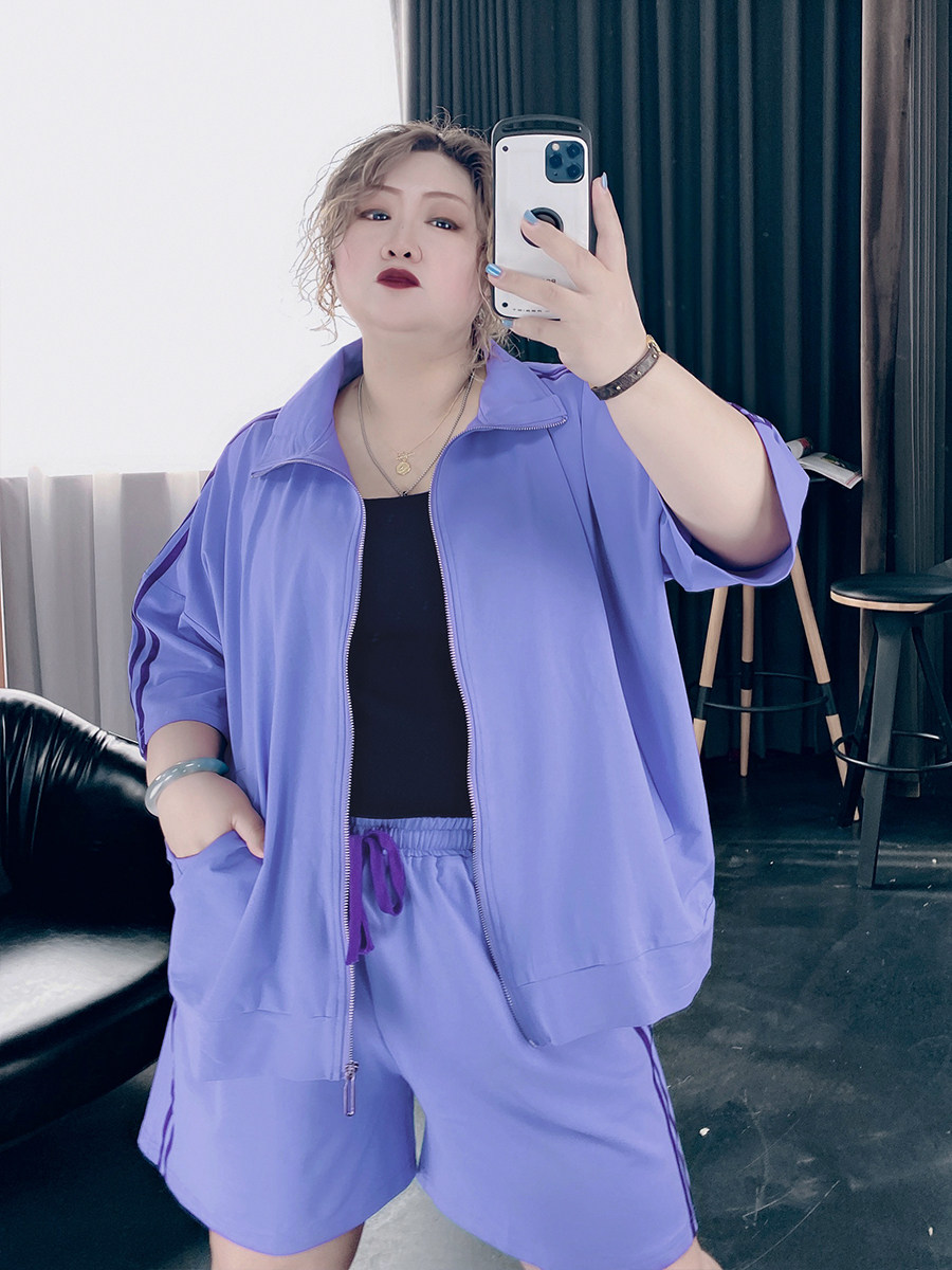 韩版大码女装洋气减龄200斤胖mm 全脂太太加大码店主私服店大码女装