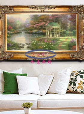 欧式风托马斯家居客厅仿真画定制
