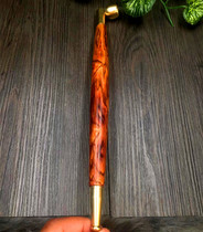 Hainan Huanhua pear Ji Xiaolan with a smoke rod smoke and smoke and smoke and smoke and smoke volume dual-use tiger leather pattern ghost eye red wood smoke