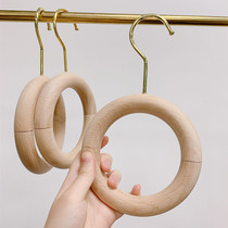 Wood Circle Round Hook Clothing Shop Jeans S Hook Cirque Hanger Pants Hook Scarf scarves with hook wood grain scarves