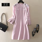 Кружевной мегафон, элегантный приталенный цветной наряд маленькой принцессы, вечернее платье, с рукавом