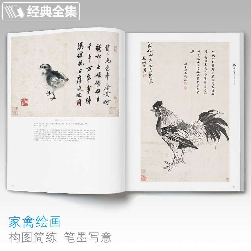 沈周画集 山水画册页 8开大临摹范本书籍 中国画入门教材 写意花鸟人物梅兰竹菊作品集 杨建飞主编