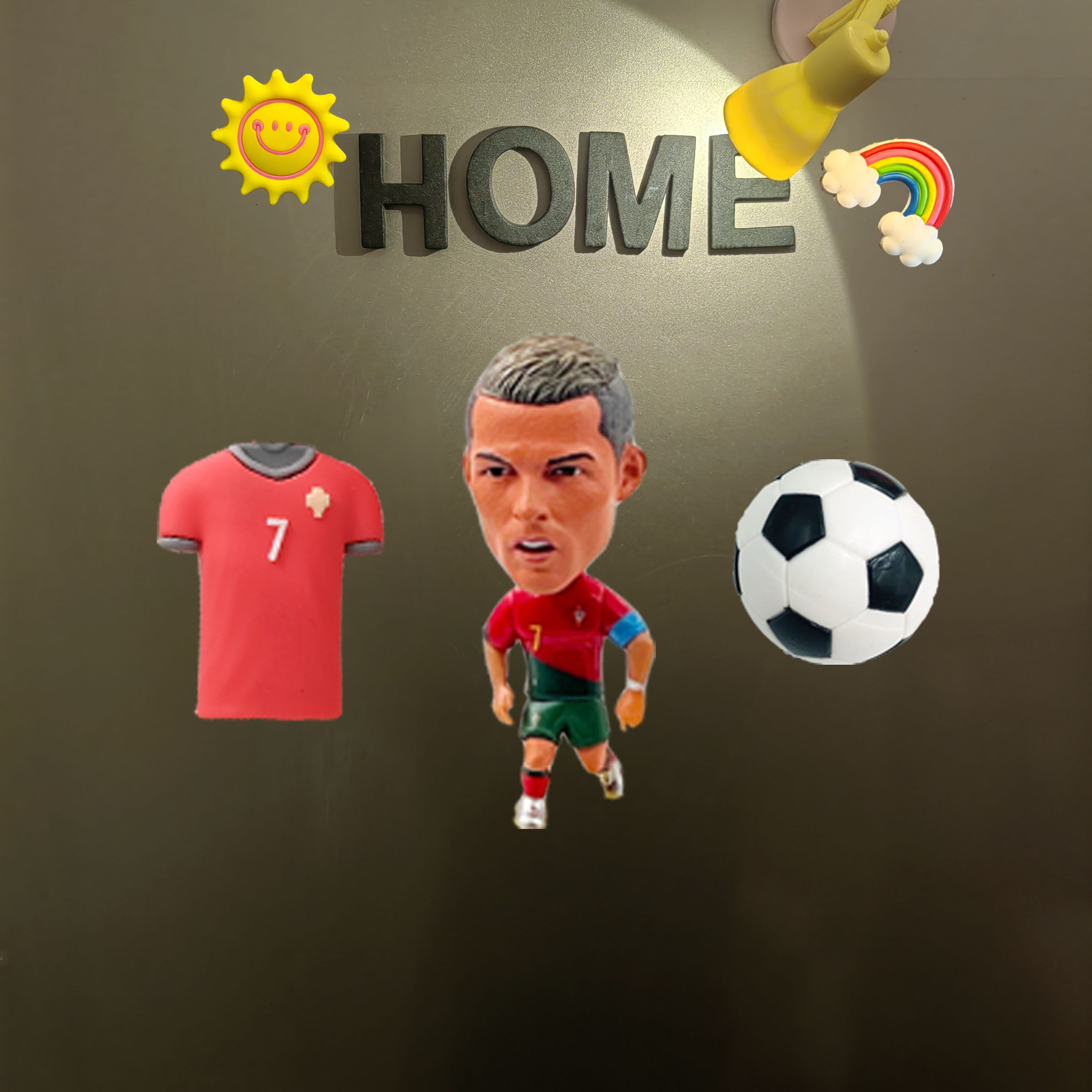 足球冰箱贴C罗立体3d梅西内马尔姆巴佩冰箱磁吸装饰品球迷收藏贴,淘宝优惠券,粉丝福利购,淘宝优惠卷