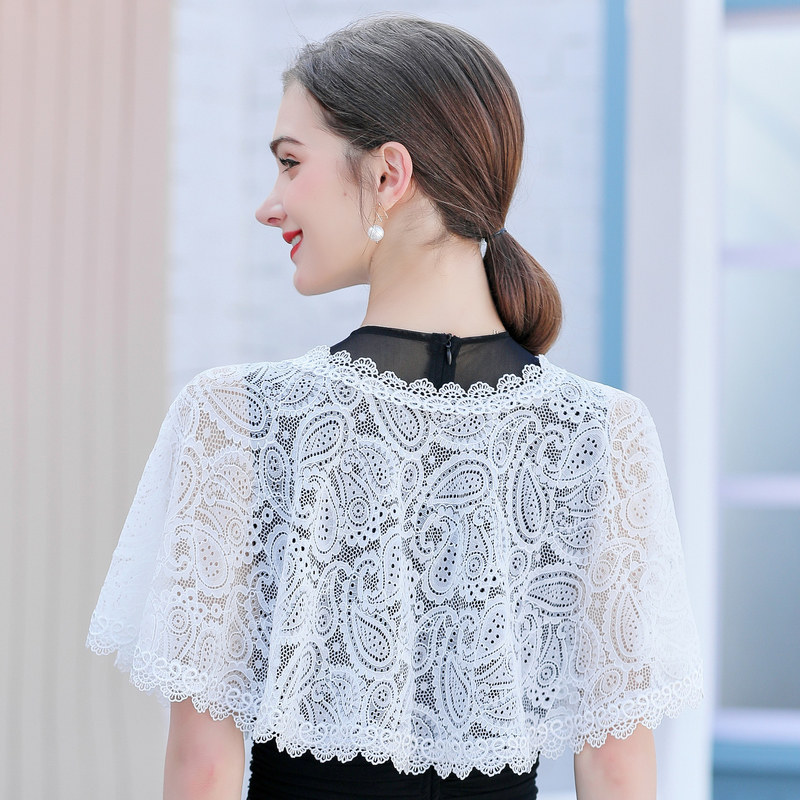 蕾丝小披肩女夏薄百搭短款仙女坎肩 olnvcx短外套