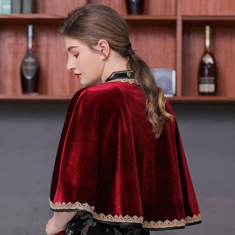 小披肩外套2020新款春秋披风小旗袍 olnvcx短外套