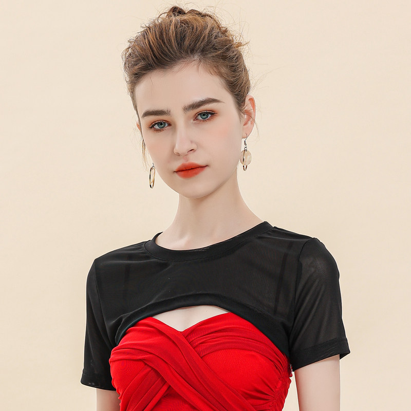 2023网纱配吊带裙罩衫女夏的小披肩 olnvcx短外套