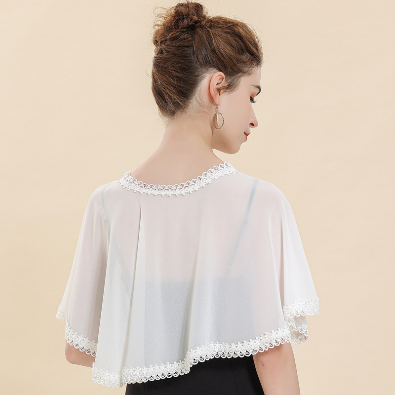 2023新款雪纺小披肩防晒披风薄批肩 olnvcx短外套