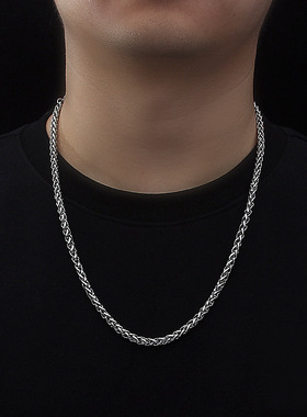 男士项链毛衣链链条diy饰品配件钛钢欧美龙骨链女生吊坠配链