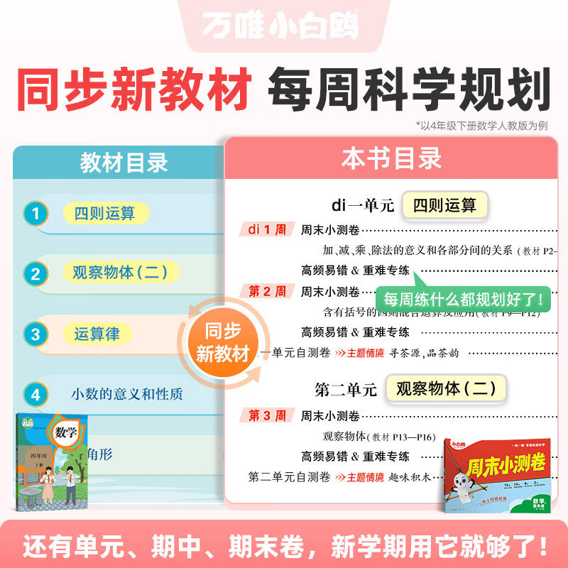 2025秋万唯小白鸥周末半小时小测卷小学语文数学英语一二三四五六年级上册同步训练教材周测期中期末单元练习册试卷小白鸽情境题卷