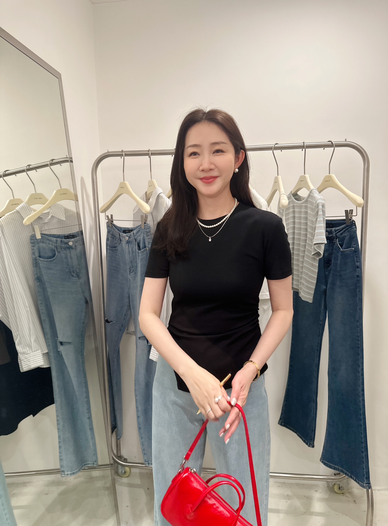 widelia2024夏季新款韩版设计感显瘦短袖T恤女上衣女 - 图1