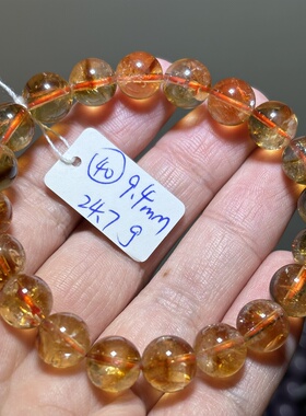 天然黄塔晶手链黄塔晶手串黄塔晶水晶手链男女款一物一图