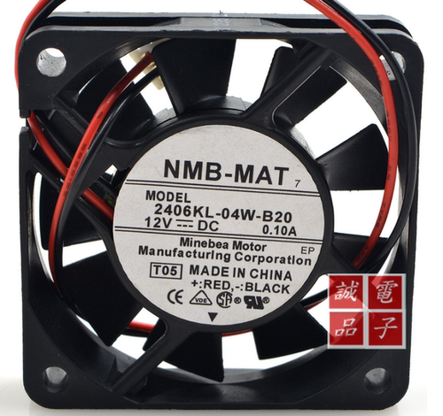 原装NMB 6015 12V 0.10A 2406KL-04W-B20 6CM cpu静音 散热风扇 - 图1