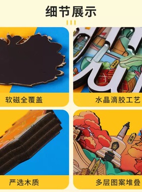 廊坊隆福寺花灯胜芳古镇冰箱贴