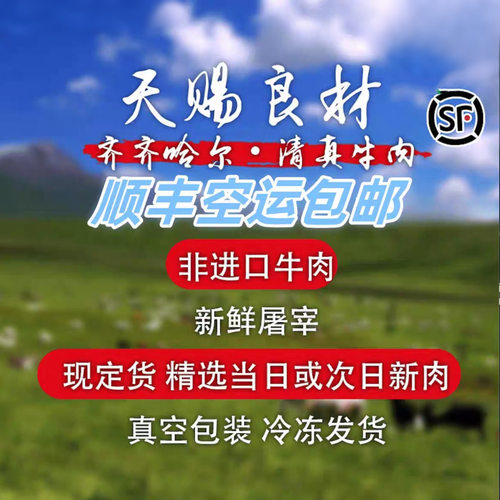 东北齐齐哈尔牛肉 新鲜屠宰 牛小腱子 前腱子 3斤装顺丰次日包邮 - 图0