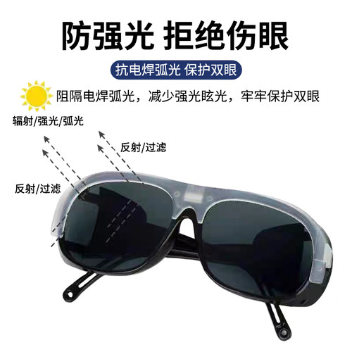 牛皮电焊面罩二代新型焊工面罩 电焊眼镜 烧焊面罩 脸部防护 - 图0