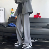 oversize pants Pendant Sensation Superior Sentry Vintage Western Pants Men Summer Loose Ice Silk Broadlegged Pants