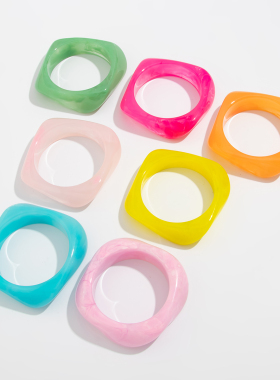 新款不规则多色手镯造型个性时尚