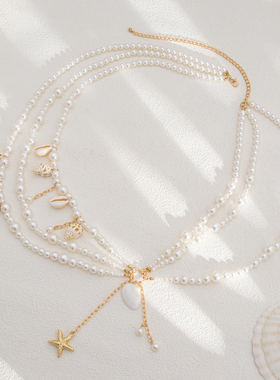 欧美跨境时尚个性夸张珍珠项链