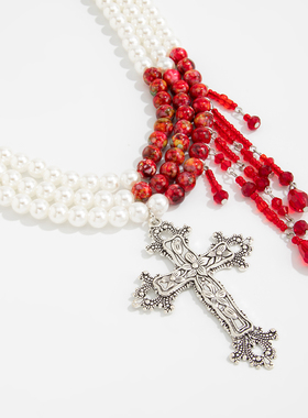 欧美跨境时尚锁骨链爱心吊坠