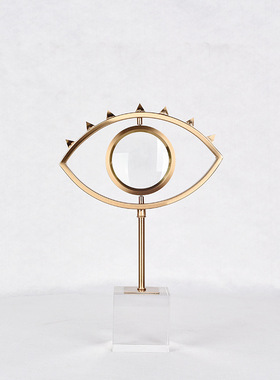 水晶眼睛摆件慧眼摆件家居客厅玄关书房办公室玻璃家居装饰品摆件