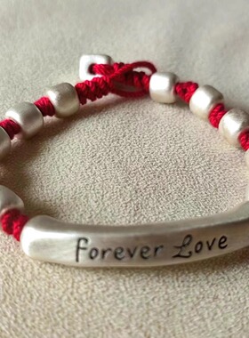 编织小红绳足银新中式国潮