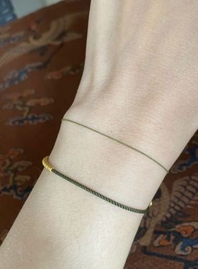 小碎金极细编织手绳小清新简约校