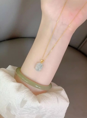 小红书仿和田玉珠胖乎乎小貔貅吊