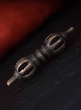 藏式小年份老天铁托甲金刚杵项链