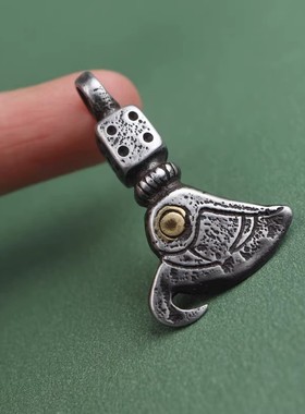 藏式天铁托甲吉祥天钺刀挂件项链