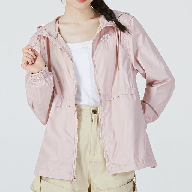 Nike 2025 summer new pink coat hooded jacket women's breathable sports top DM6180