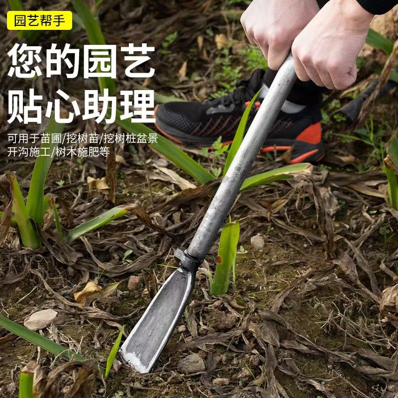 包邮园艺工具钢锹大铲子户外挖土铲子花园植树工具加厚大蒜钢铲子 - 图2