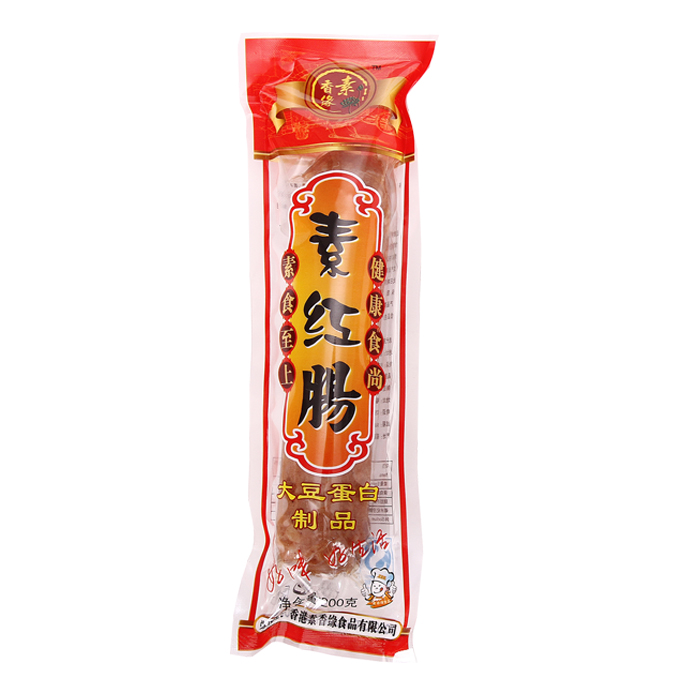 素香缘素红肠200克包素食佛家仿荤食品斋菜素腊肠素菜不含五辛 - 图3