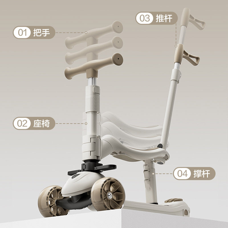 贝易至尊Pro滑板车1到3岁6岁宝宝儿童车婴儿滑行学步车溜娃神器,淘宝优惠券,粉丝福利购,淘宝优惠卷
