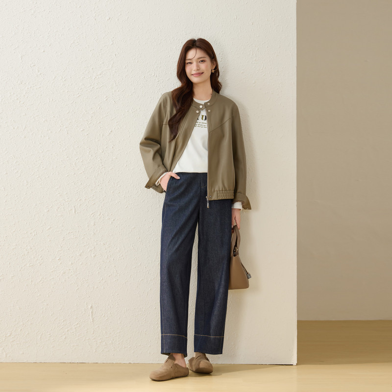 【慵懒深色百搭裤子】纤莉秀大码女装复古气质长裤胖mm2026春新款,淘宝优惠券,粉丝福利购,淘宝优惠卷