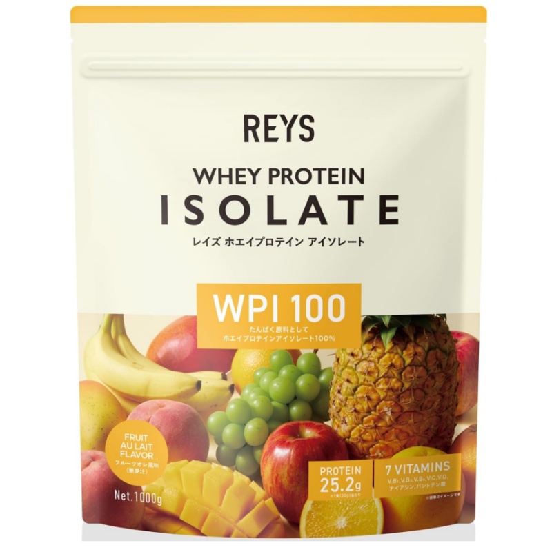 日本代购REYS乳清分离蛋白粉WPI增肌肉运动营养补剂1kg巧克力味道 - 图2