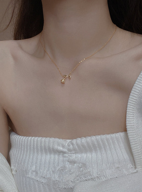 小众法式s925纯银玫瑰项链女推荐