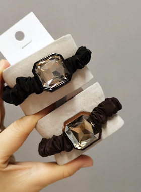 大方糖水晶闪钻发圈头绳韩国东大门高弹不上发皮筋高级感头饰发绳
