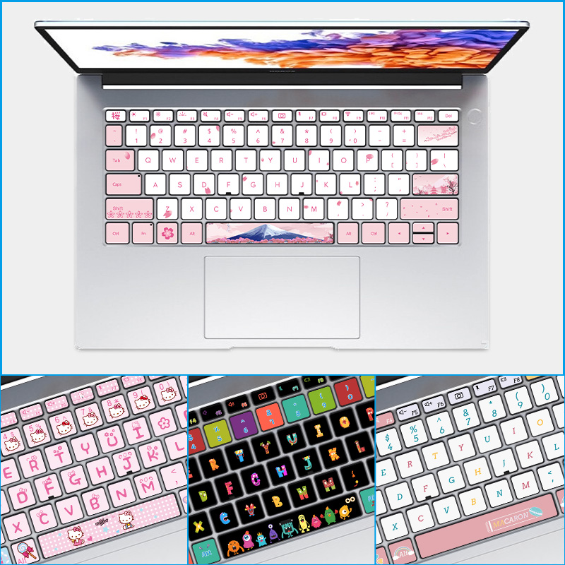适用荣耀MagicBook 14/V14/X14/15/X15/16/X16 Pro 2023款Z3 2022款笔记本电脑键盘贴纸按键贴卡通女生可爱 - 图2