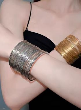 古埃及配饰艳后风配饰饰品臂链着王手镯手臂铁环法老民族风肚皮舞