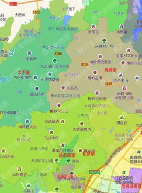 2026年南昌市新建区地图1.1米行政交通线路分布防水贴图街道