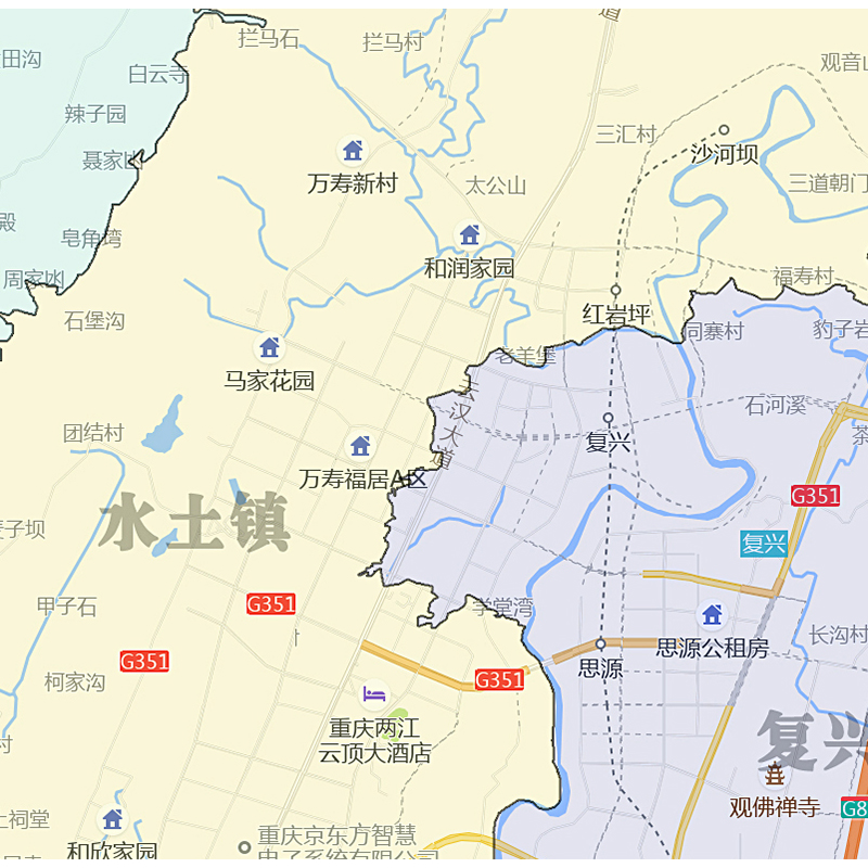 北碚区地图1.1米重庆市贴图交通路线行政区划划分高清街道新-图2