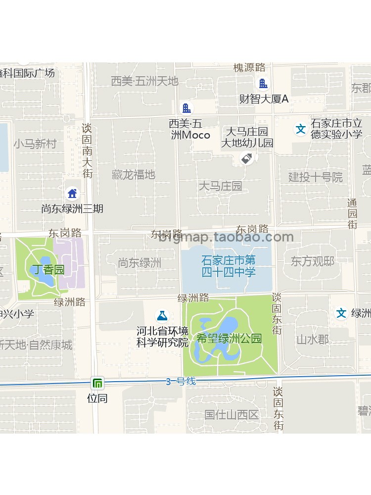 石家庄市裕华区地图路线定制2022城市街道交通卫星区域划分贴图-图2