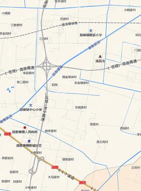 今年新德州市临邑县地图1.1米行政交通线路分布防水贴图定制城区