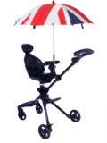 Детская прогулочная коляска с аксессуарами для выхода на улицу, зонтик, держатель для стакана, подушка, корзина с педалями, сумка для хранения