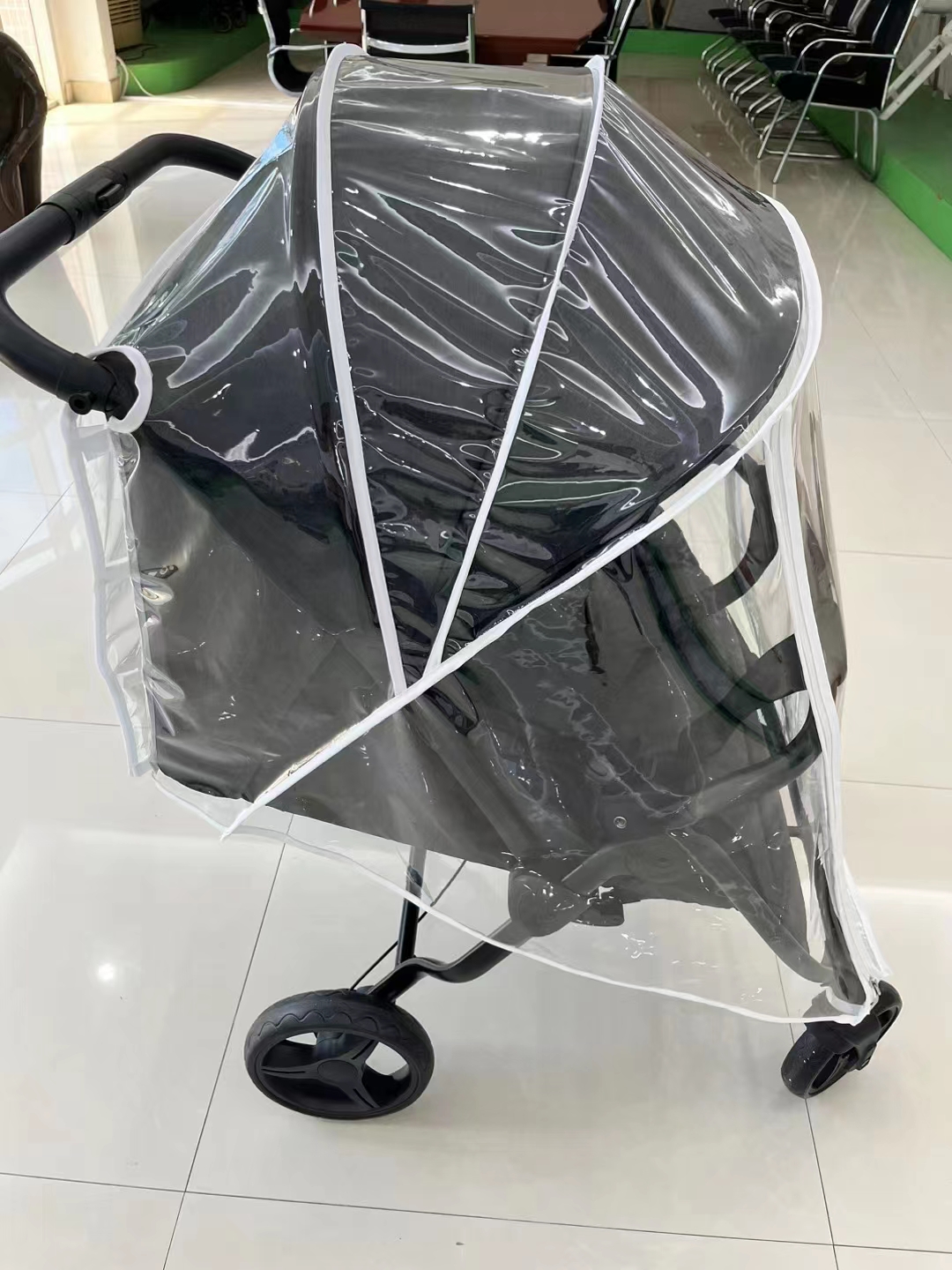 双人座儿童推车婴儿车360度包裹雨罩防风防雨防飞沫防尘罩挡风 - 图1