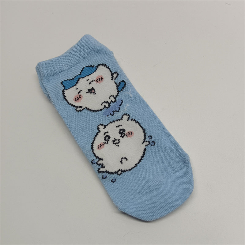 日单 可爱卡通 自嘲熊 吉伊小八乌萨奇厚实棉袜子 短袜 23-25cm,淘宝优惠券,粉丝福利购,淘宝优惠卷