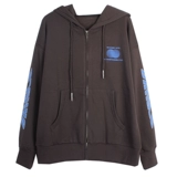 Ретро толстовка с капюшоном для отдыха, куртка с молнией, осенний кардиган, в американском стиле